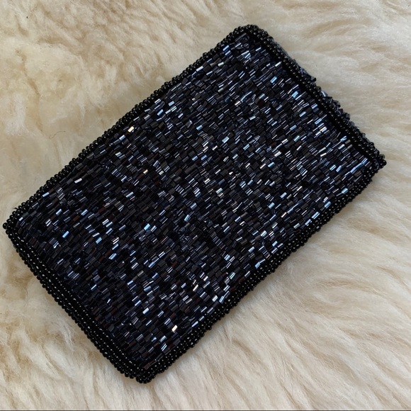 Beaded 💕Coin Jewelry Pouchette Purse Snap Button - Picture 2 of 5